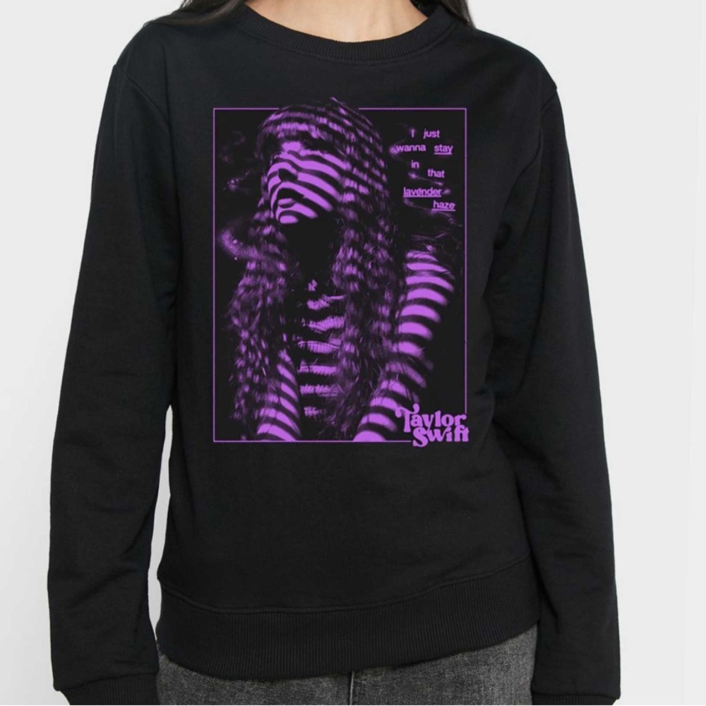 Taylor Swift Official Merch Midgnights Lavender Haze Crewneck Size Medium